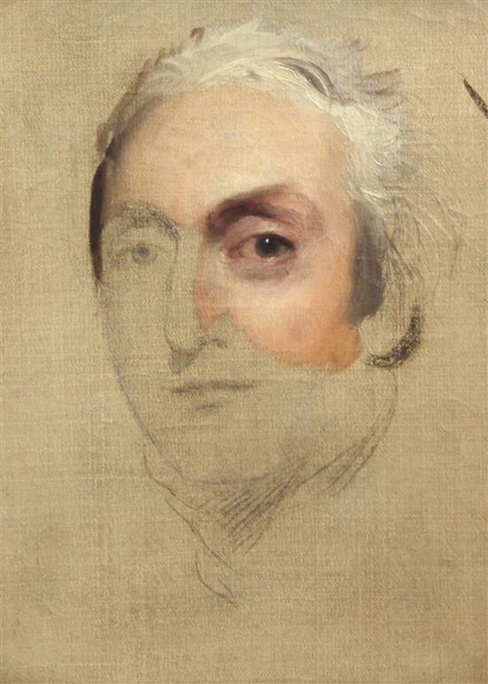 Attributed to Sir Thomas Lawrence (1769-1830) Study for a portrait of a gentleman, J Hare Esq, MP 15 x 11.25in.